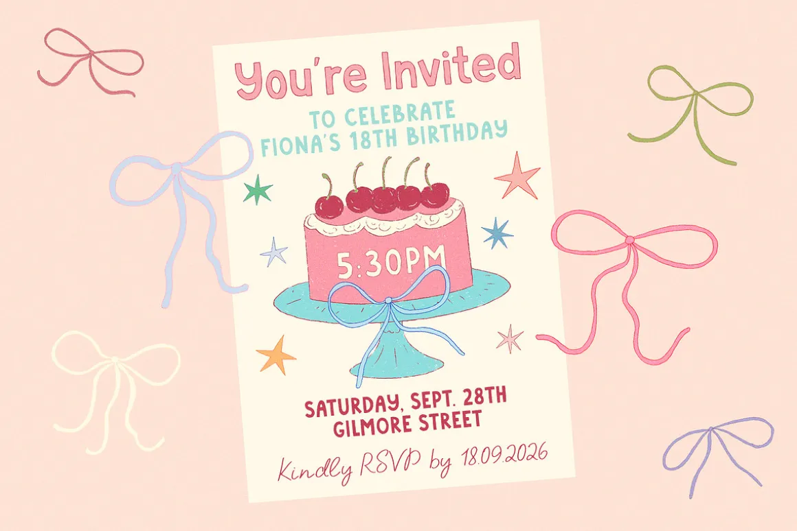 Top Bow Romantic Font Family