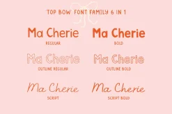 Top Bow Romantic Font Family