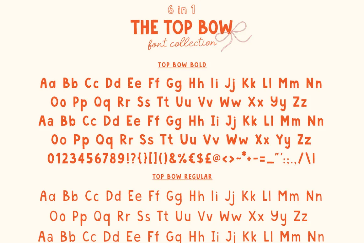 Top Bow Romantic Font Family