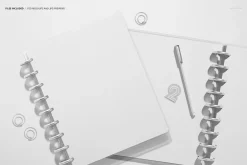 Top View Two Spiral Planners mockup