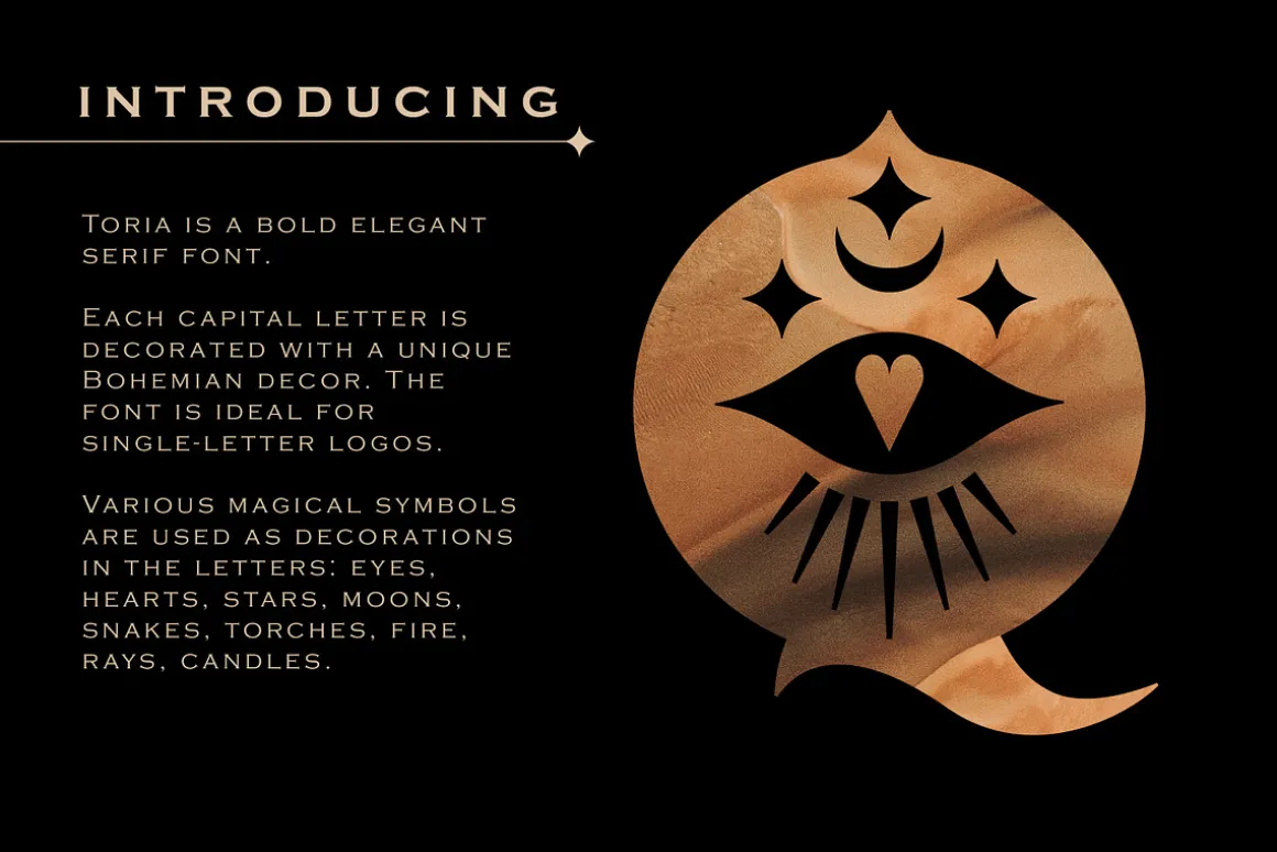 Toria Bohemian Decorative Serif Font