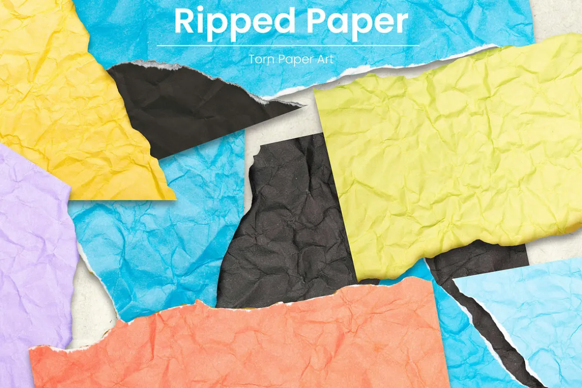 107 Torn Paper Art Collection