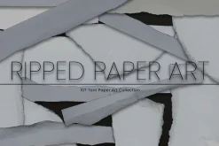 107 Torn Paper Art Collection