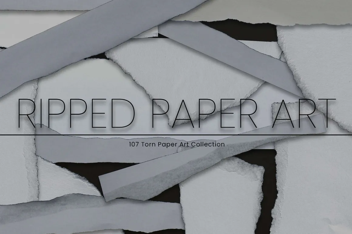 107 Torn Paper Art Collection