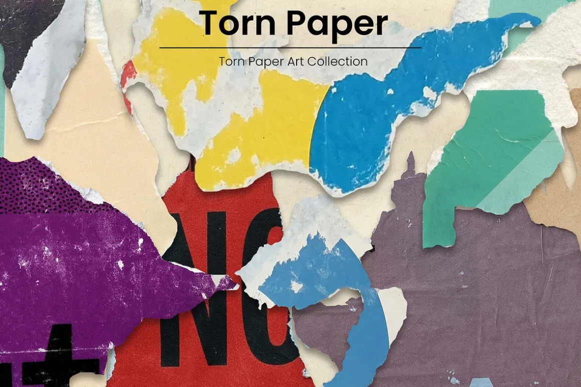 107 Torn Paper Art Collection