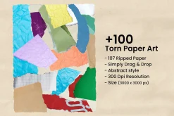 107 Torn Paper Art Collection