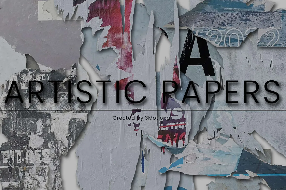 107 Torn Paper Art Collection