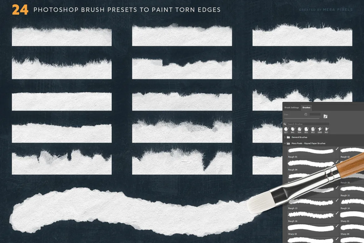 Torn Paper Brushes & Textures