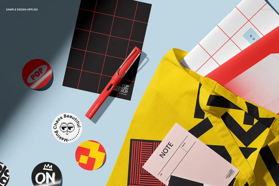 Tote Bag Mockup Stationery