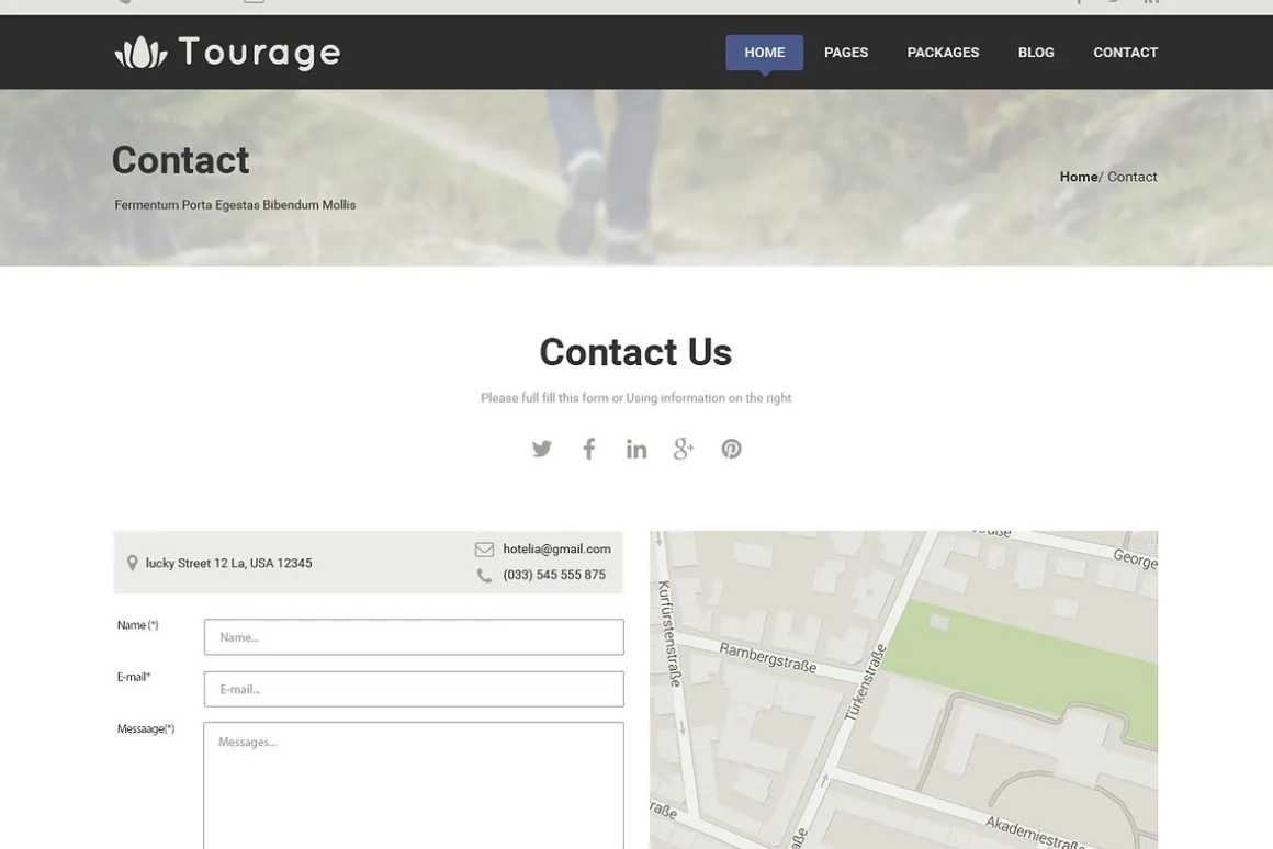 Tourage - PSD Website Template