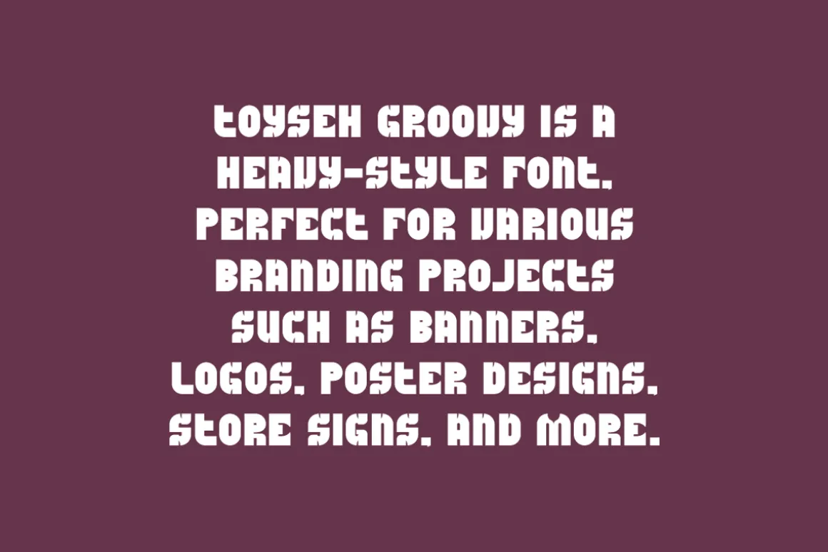 Toyseh Groovy - Heavy Font