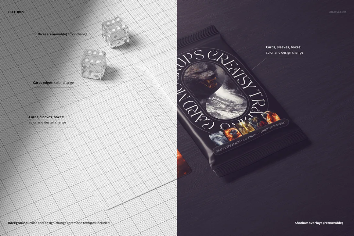 Trading Cards Mockup Set v.4