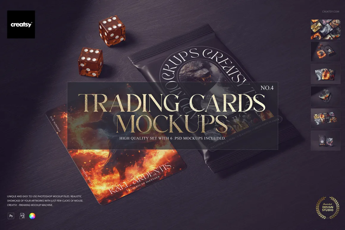 Trading Cards Mockup Set v.4