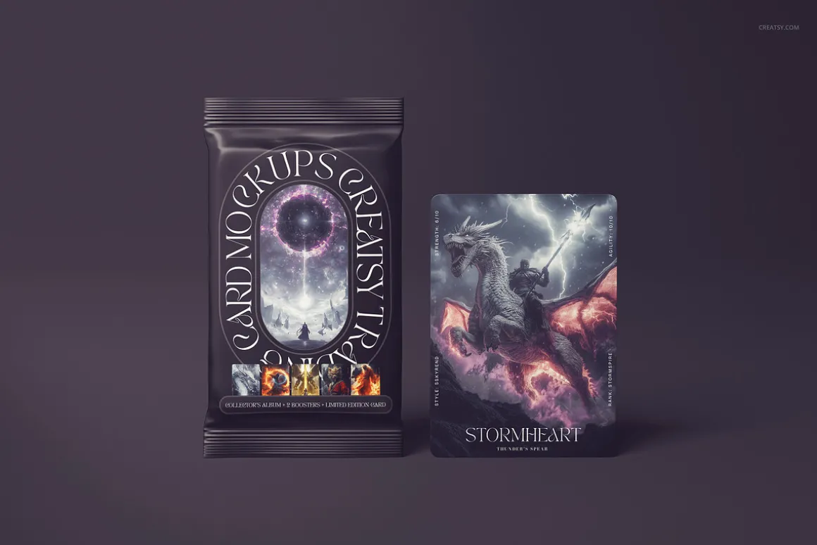 Trading Cards Mockup Set v.4