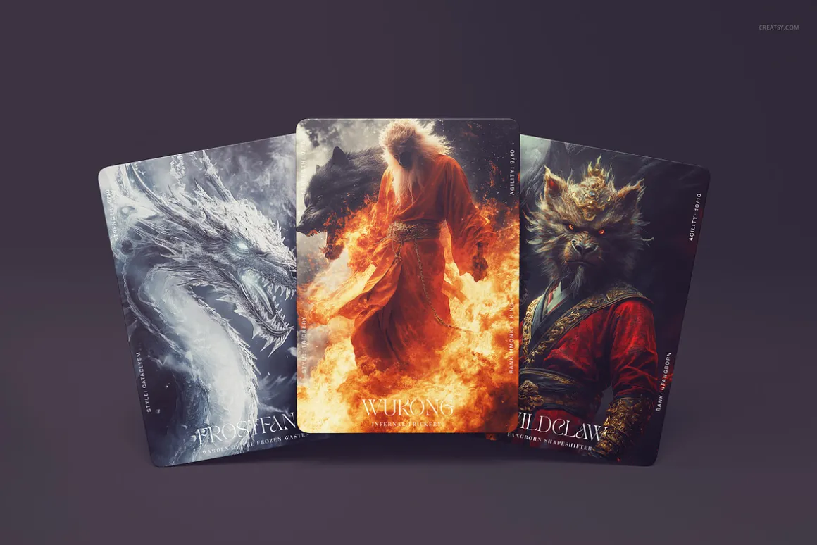 Trading Cards Mockup Set v.4