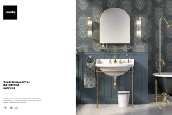 Traditional Style Bathroom Mockup