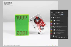 Transparent Cassette Studio Mockup