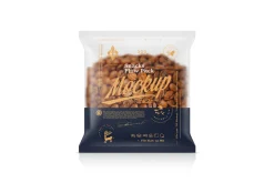 Transparent Snacks Flow Pack Mockup