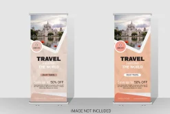Travel agency business banner set