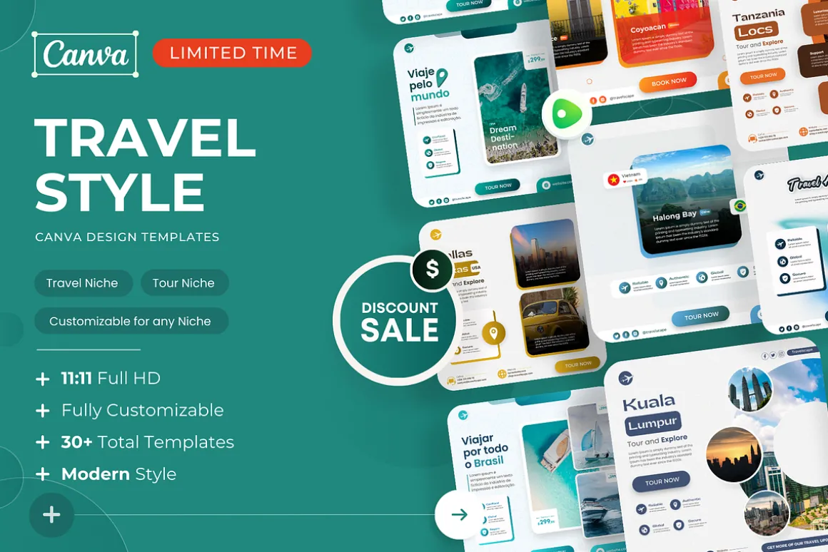 Travels Canva Design Templates