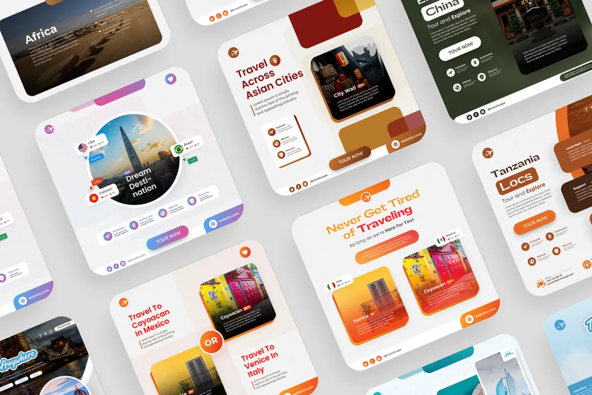 Travels Canva Design Templates