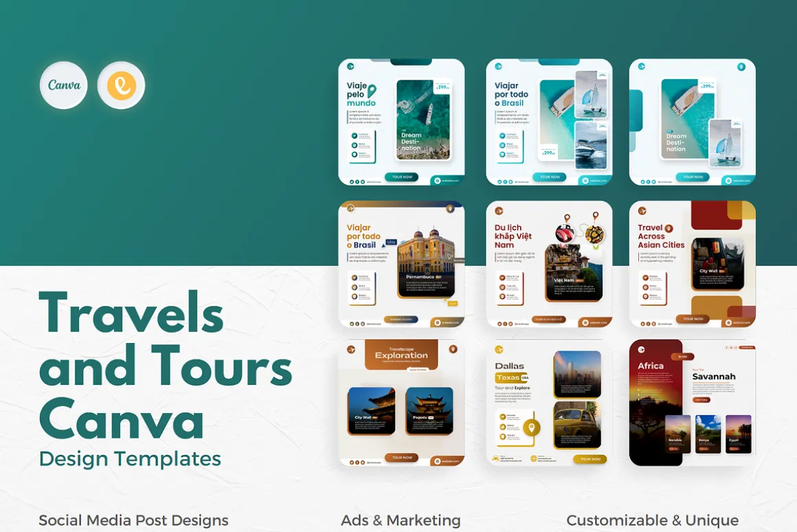 Travels Canva Design Templates