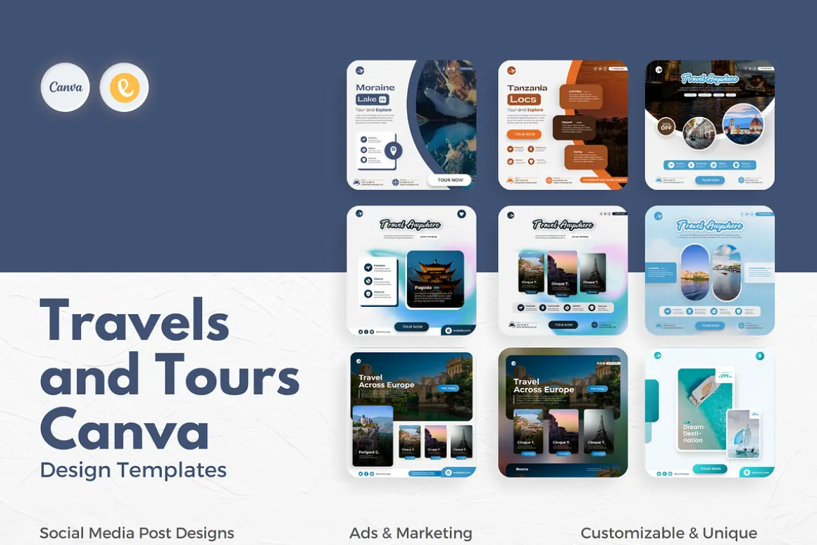 Travels Canva Design Templates