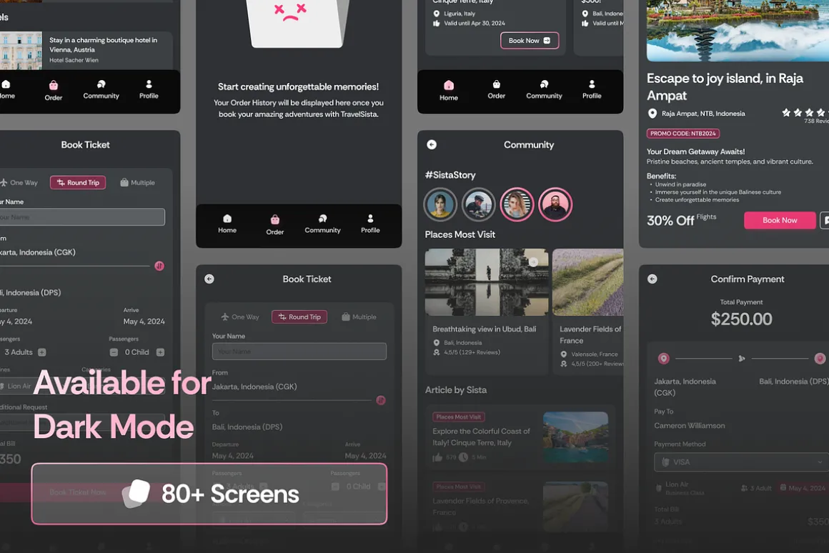 Travel Sista - Travel App UI Kits