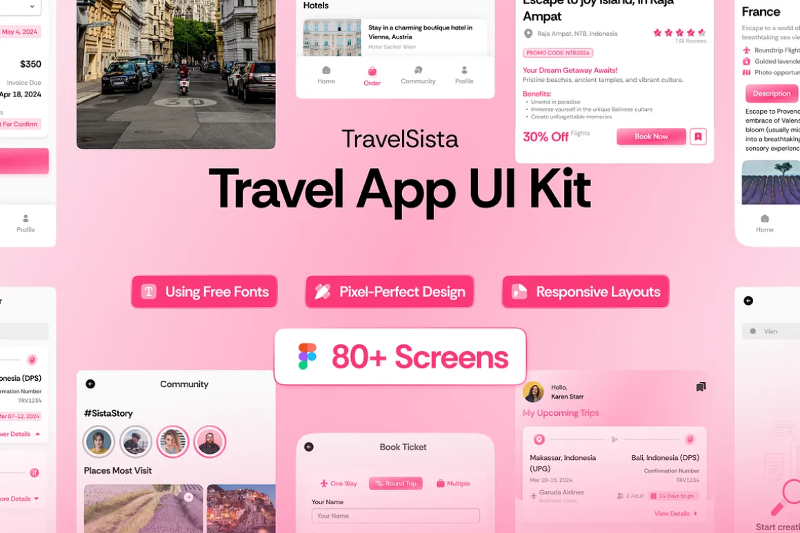 Travel Sista - Travel App UI Kits