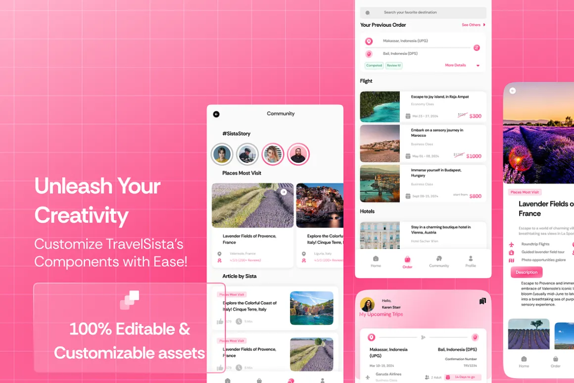Travel Sista - Travel App UI Kits