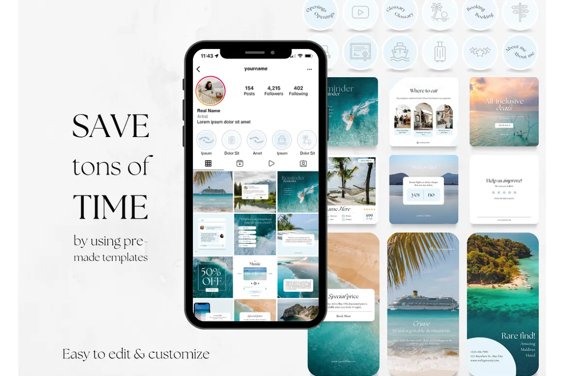 220 Travel Social Media BUNDLE