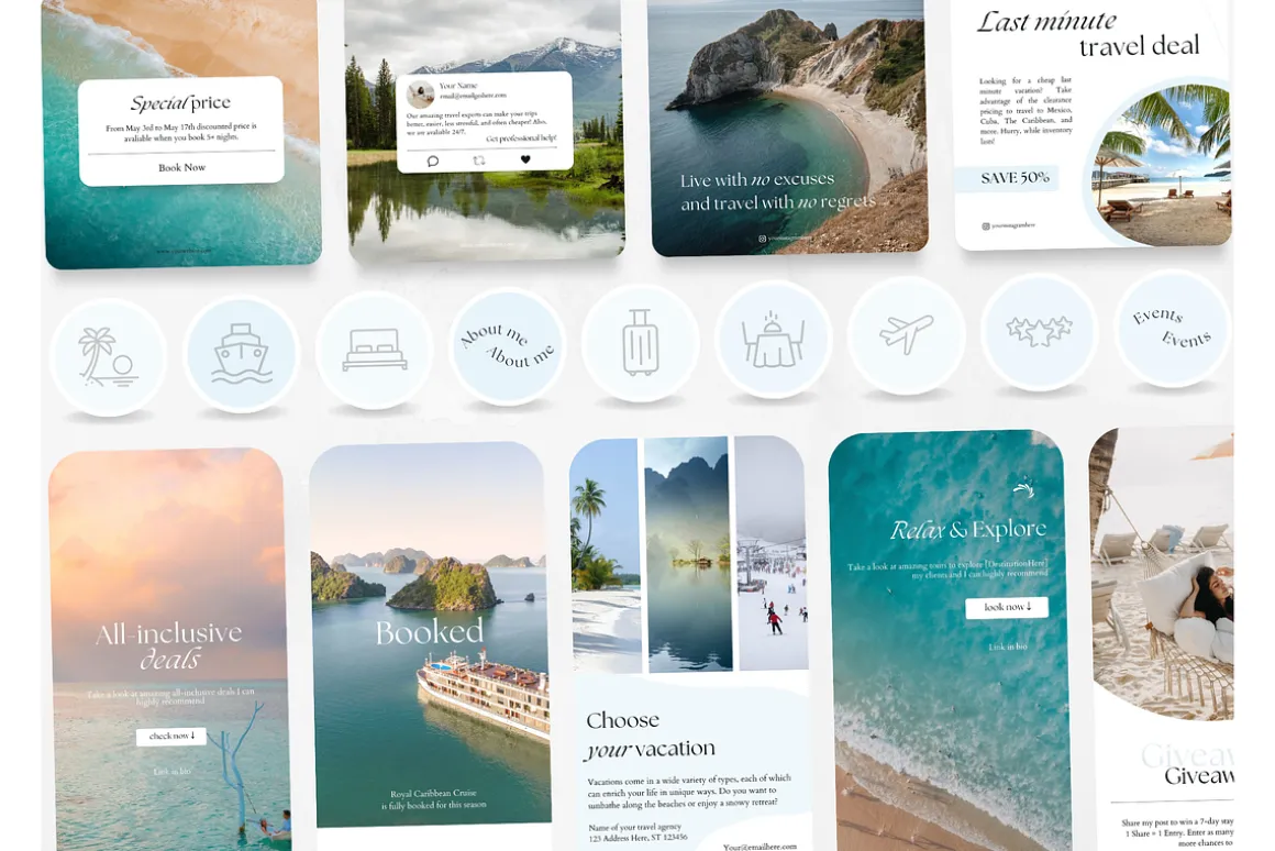 220 Travel Social Media BUNDLE