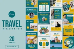 Travel Social Media Canva Templates