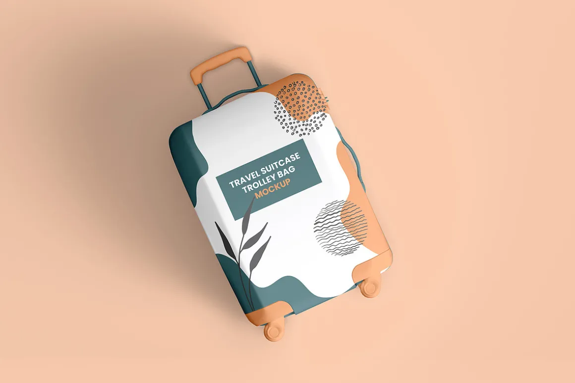 Travel Suitcase Trolley Bag Mockups