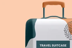 Travel Suitcase Trolley Bag Mockups