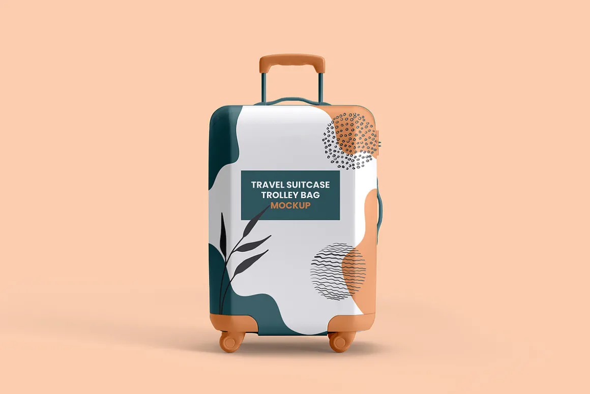 Travel Suitcase Trolley Bag Mockups
