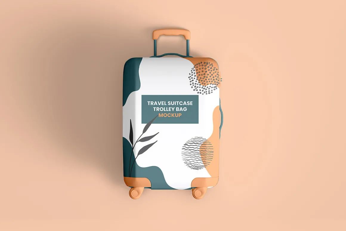 Travel Suitcase Trolley Bag Mockups