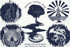Travel tattoo collection