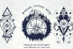 Travel tattoo collection