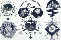 Travel tattoo collection