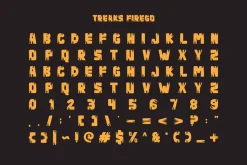 Treaks Firego - Fire Typeface Font