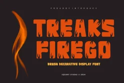 Treaks Firego - Fire Typeface Font