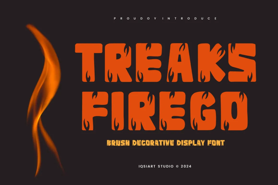 Treaks Firego - Fire Typeface Font
