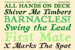 Treasure Trove - ancient map font