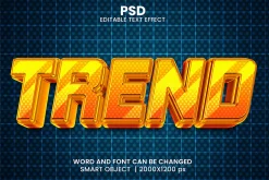 Trend 3d Editable Text Effect Style