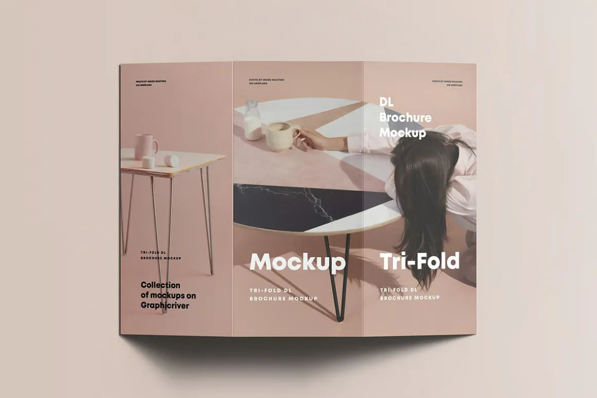 Tri-Fold DL Brochure Mock-up