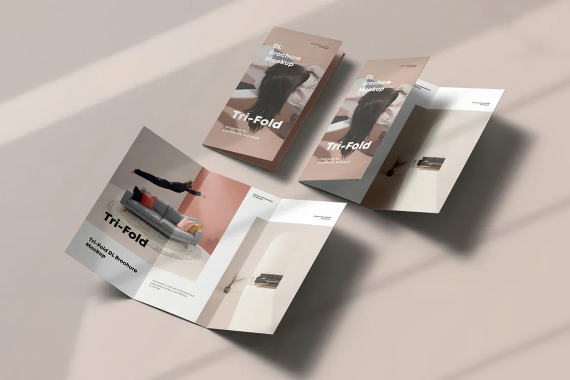 Tri-Fold DL Brochure Mock-up