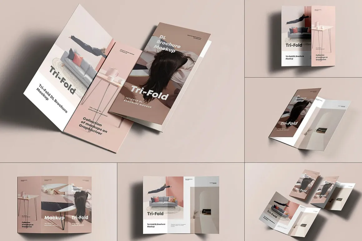 Tri-Fold DL Brochure Mock-up