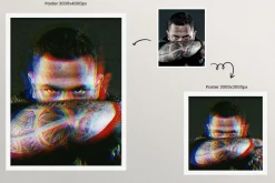 Triple Blurred Square, Poster Effect