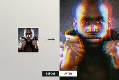 Triple Blurred Square, Poster Effect
